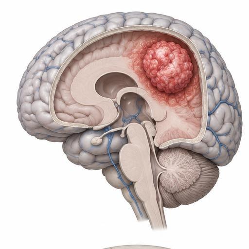 Ilustração médica: Tumores cerebrais