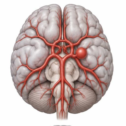 Ilustração médica: Aneurismas cerebrais