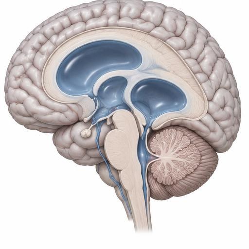 Ilustração médica: Hidrocefalia